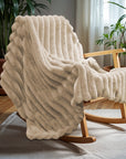 Rib Rabbit Fur Plaid