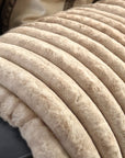 Rib Rabbit Fur Plaid
