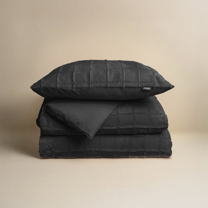Dekbedovertrek Faux fur check