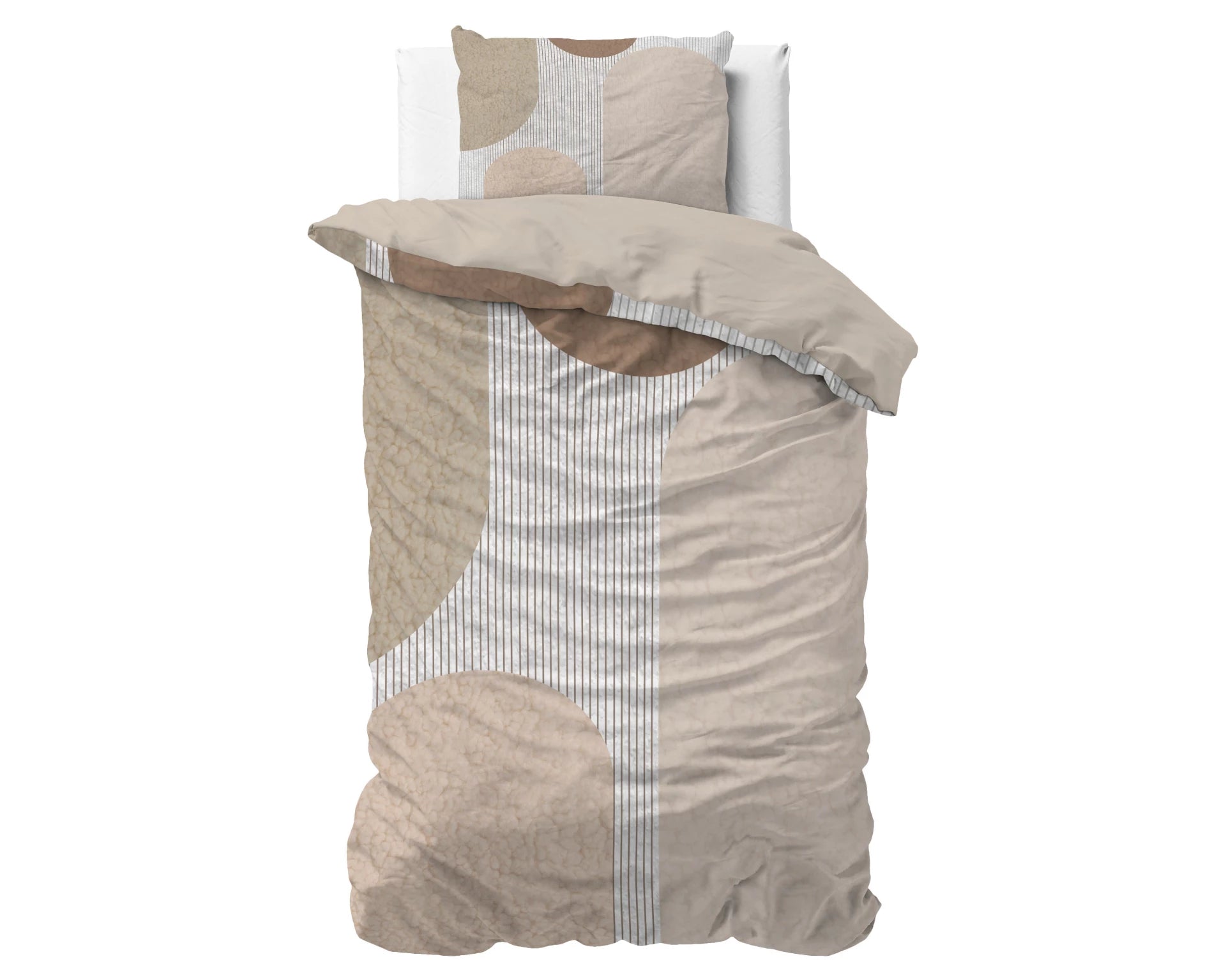 Dekbedovertrek Teddy print - Creme