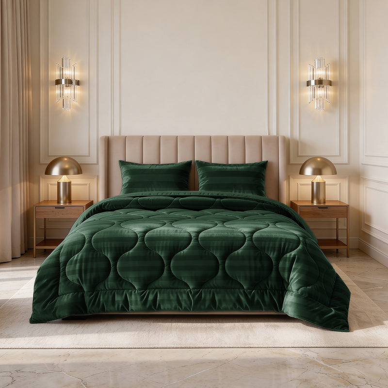 Lazy Dekbed Hotel Velvet - Donkergroen