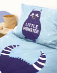 Debedovertrek Little Monster Blauw 
