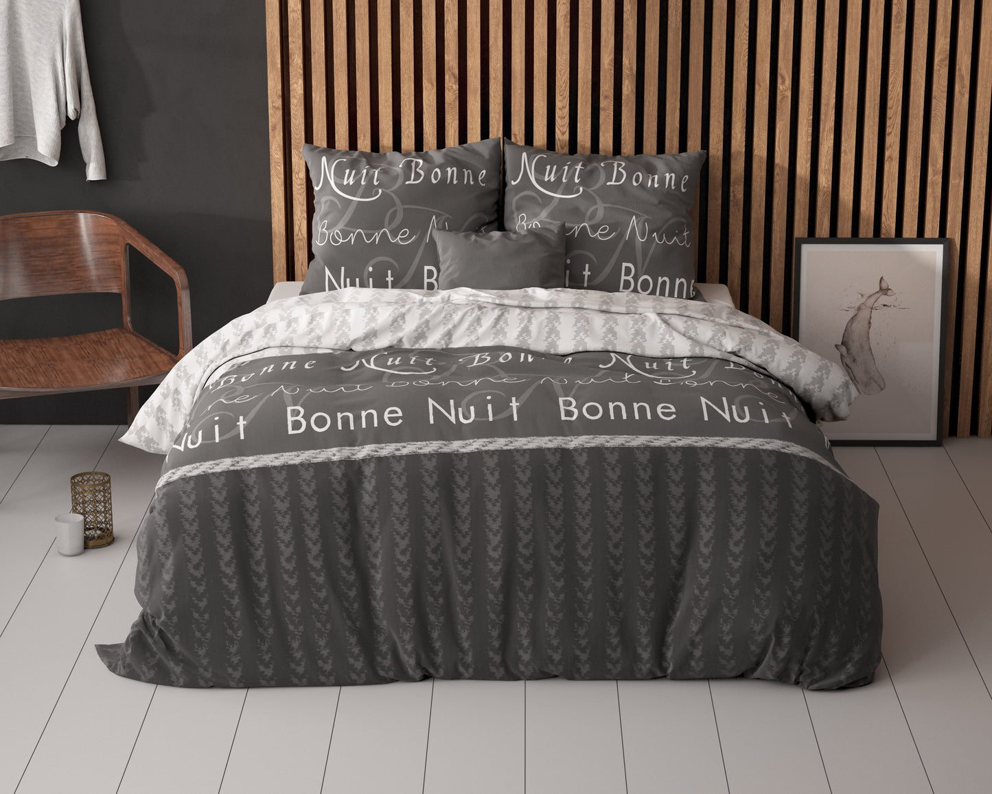 Dekbedovertrek Bonne Nuit 4 Antraciet