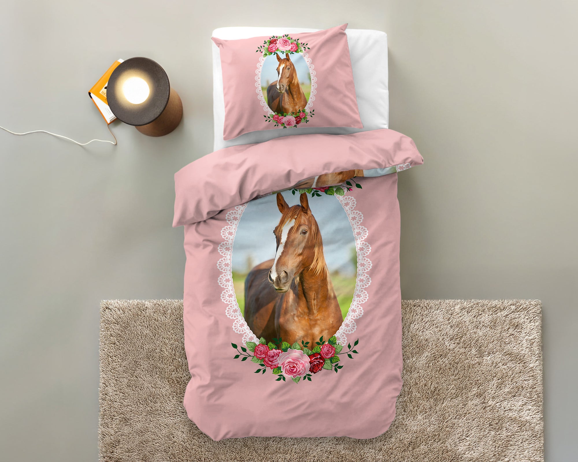 Dekbedovertrek Cute Horse - Roze 