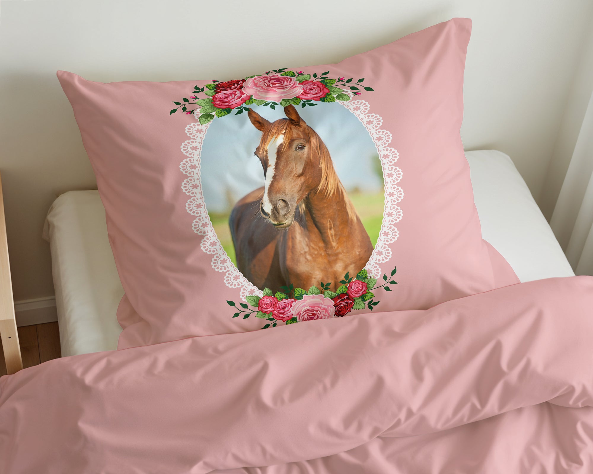 Dekbedovertrek Cute Horse - Roze 