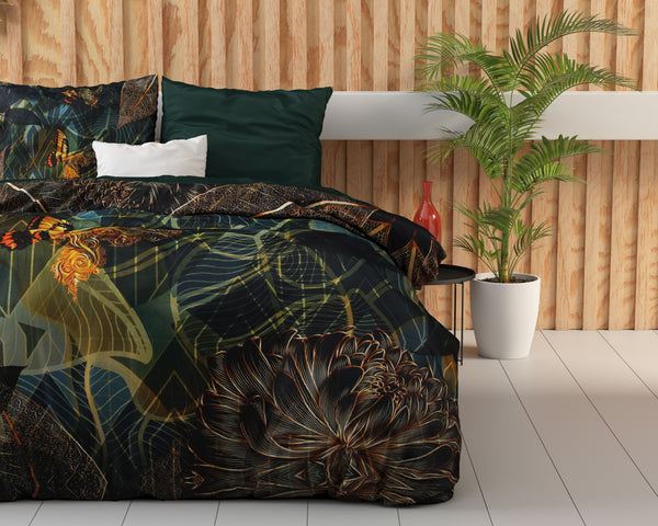 Dekbedovertrek Dark Rises -  Black 