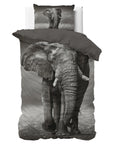 Dekbedovertrek Elegant Elephant Antraciet 