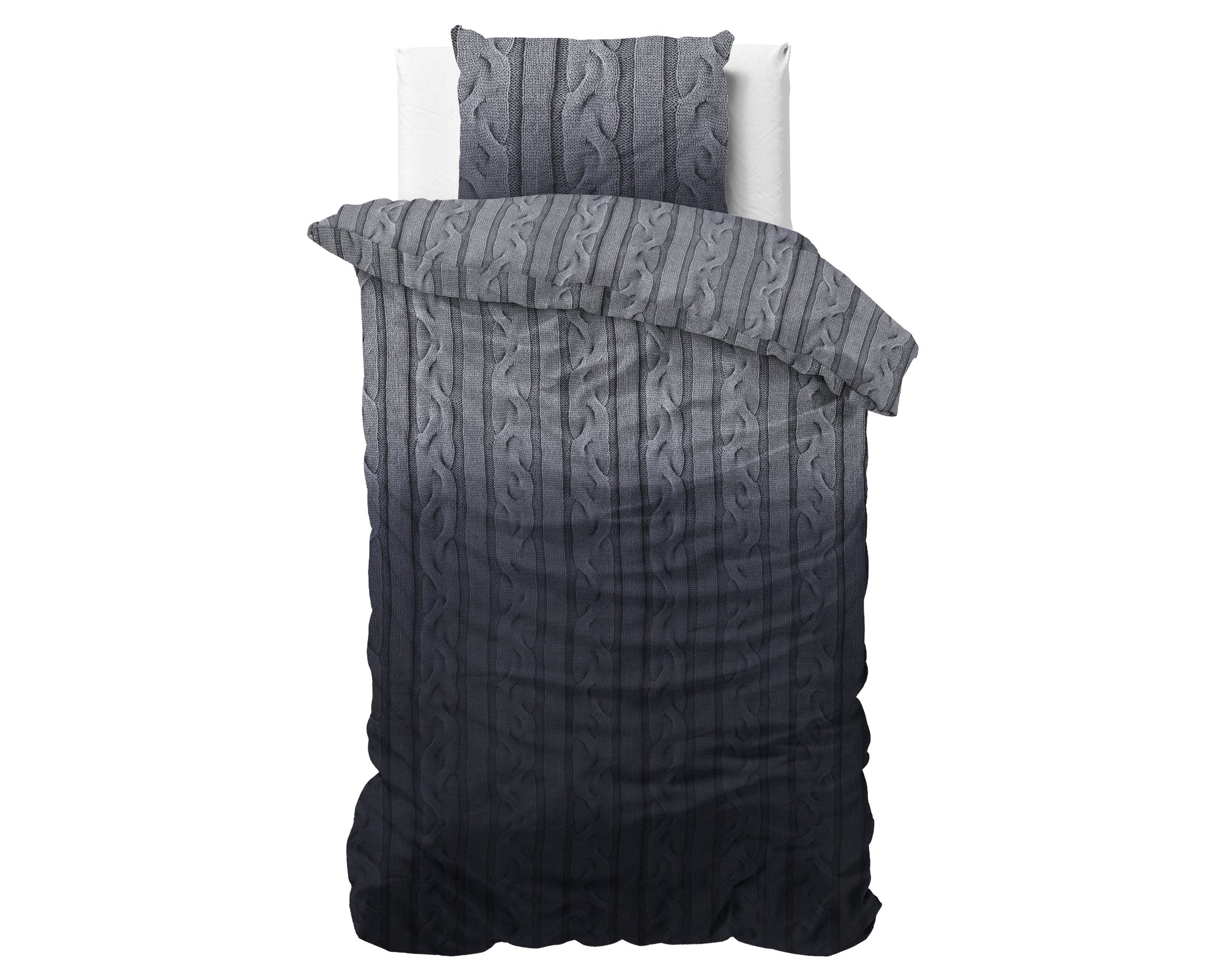 Dekbedovertrek Flanel Dante - Anthracite 