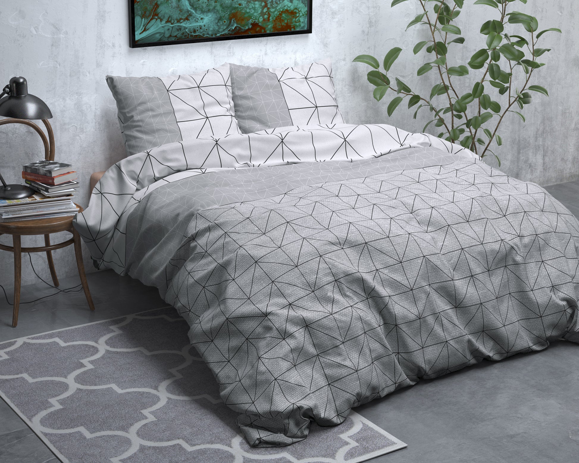 Dekbedovertrek Flanel Gino Grijs 
