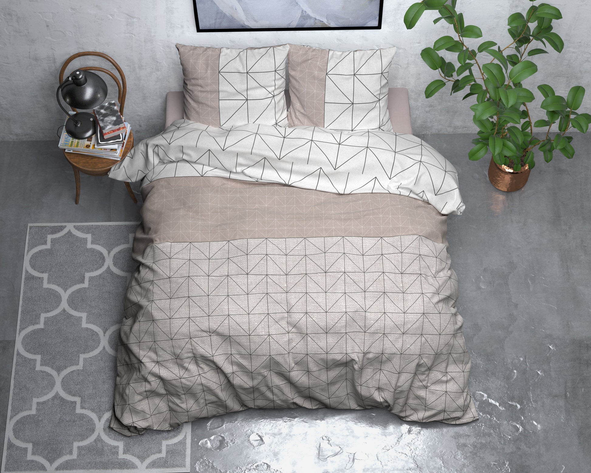 Dekbedovertrek Flanel Gino Taupe