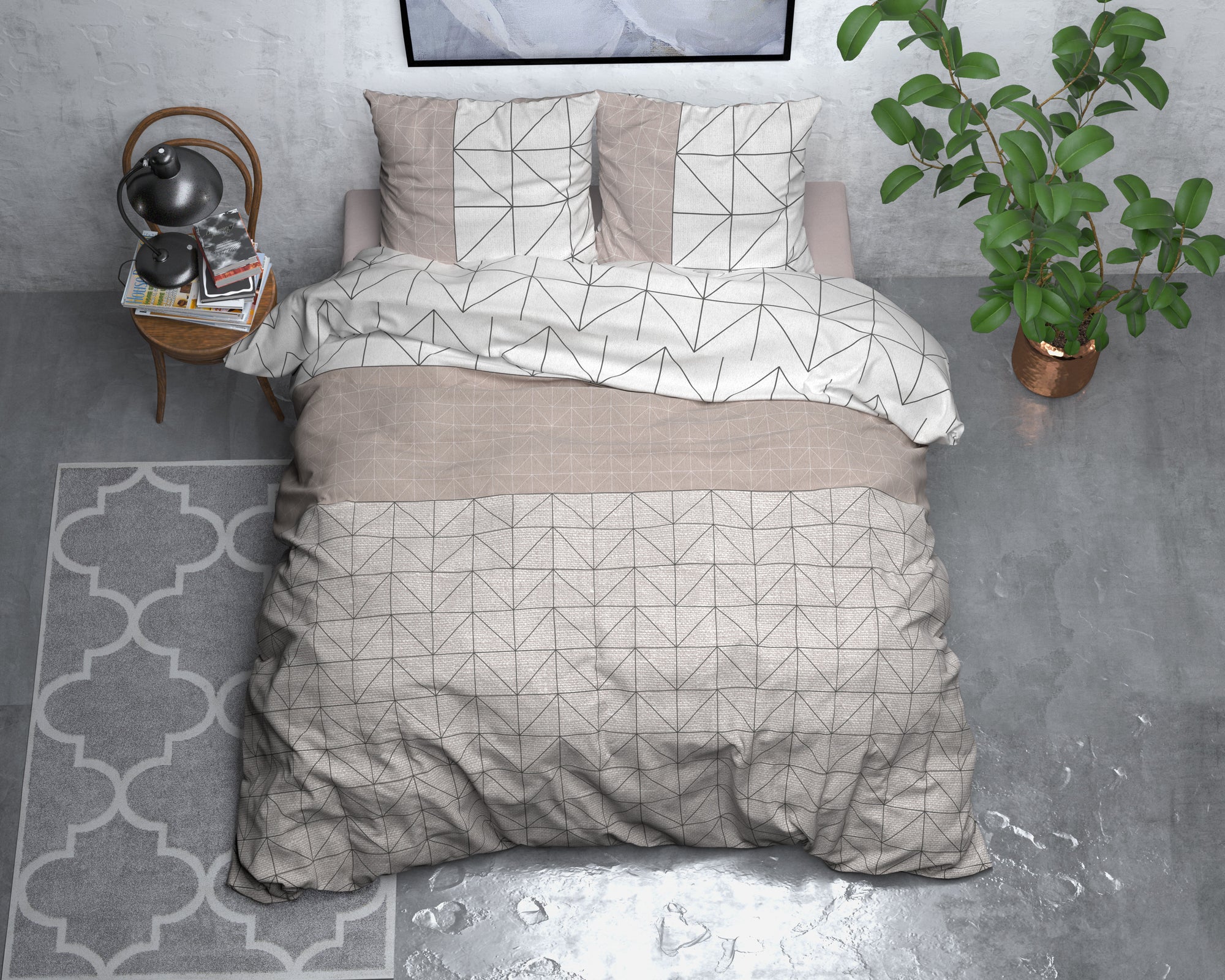 Dekbedovertrek Flanel Gino Taupe