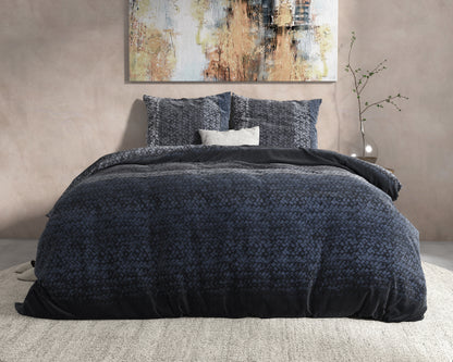 Dekbedovertrek Flanel Gradient Knits Blauw 