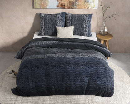 Dekbedovertrek Flanel Gradient Knits Blauw 