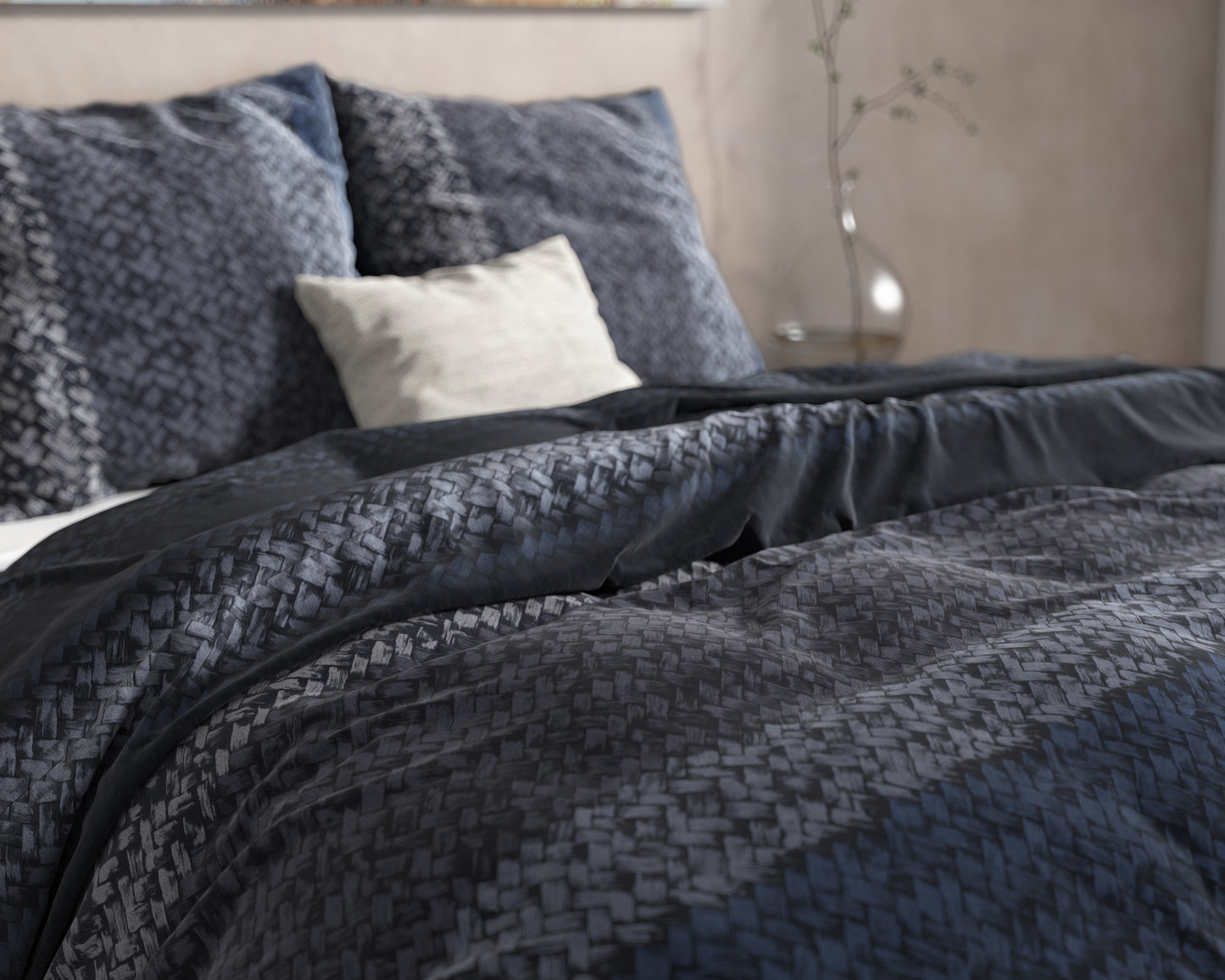 Dekbedovertrek Flanel Gradient Knits Blauw 
