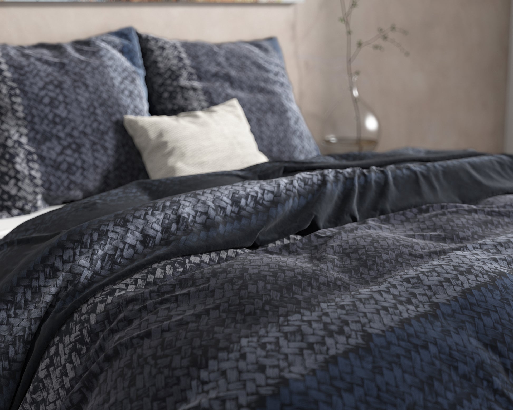 Dekbedovertrek Flanel Gradient Knits Blauw 