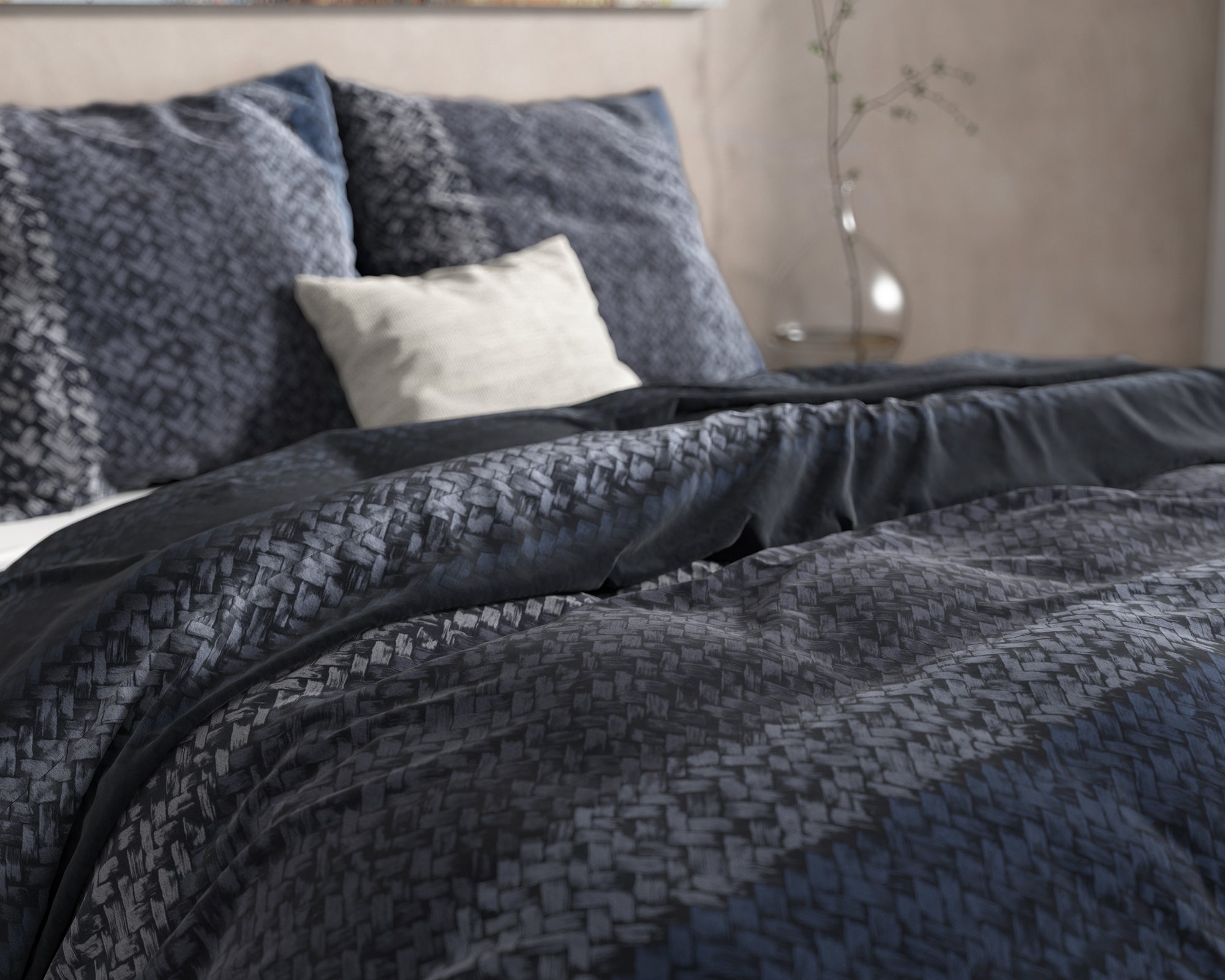 Dekbedovertrek Flanel Gradient Knits Blauw 