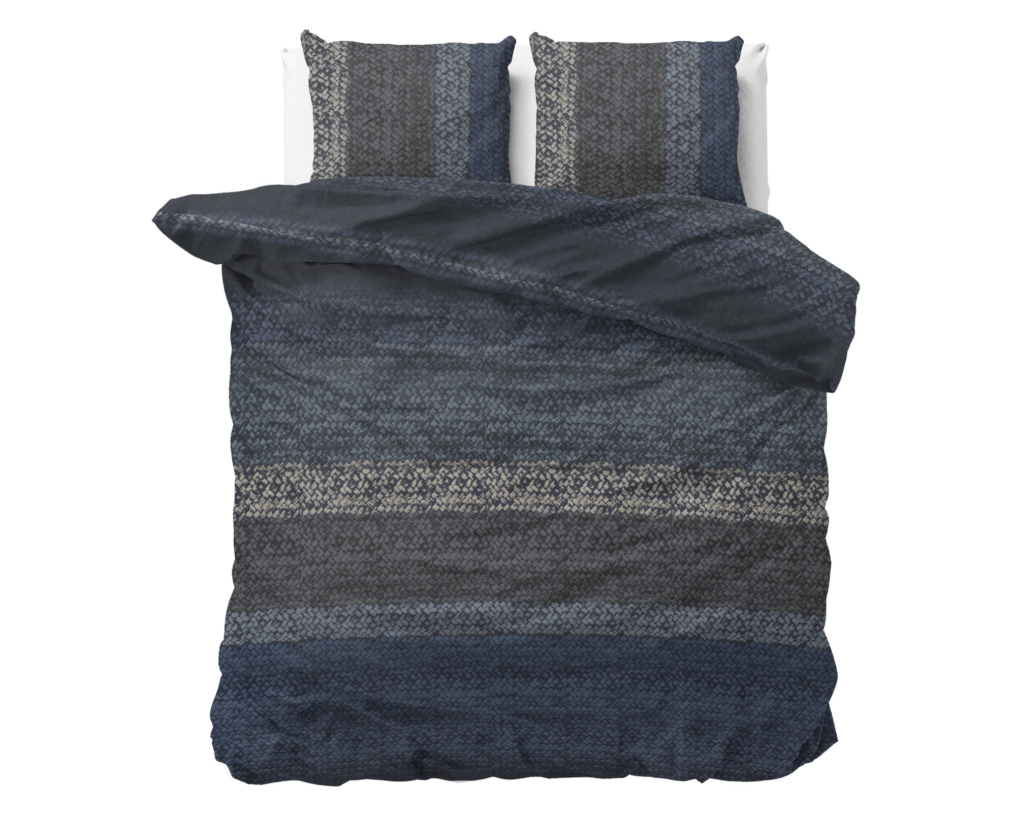 Dekbedovertrek Flanel Gradient Knits Blauw 