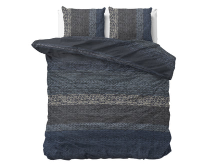 Dekbedovertrek Flanel Gradient Knits Blauw 