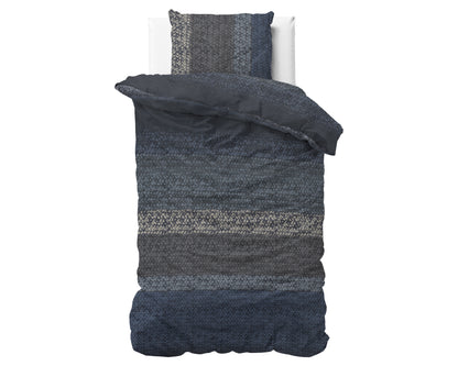 Dekbedovertrek Flanel Gradient Knits Blauw 