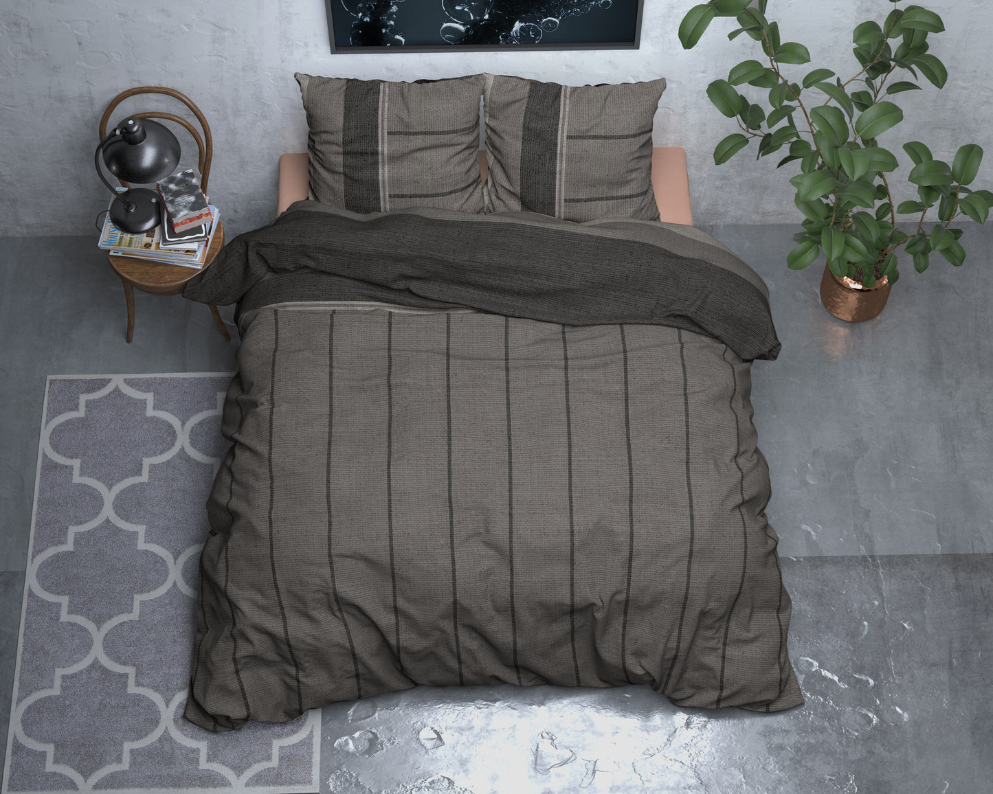 Dekbedovertrek Flanel Kees Taupe