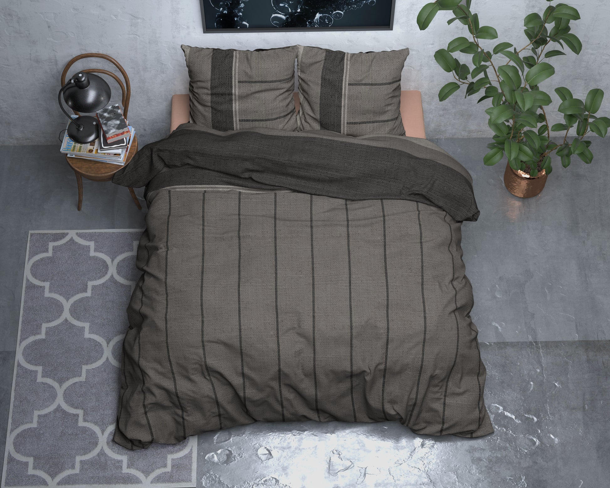 Dekbedovertrek Flanel Kees Taupe