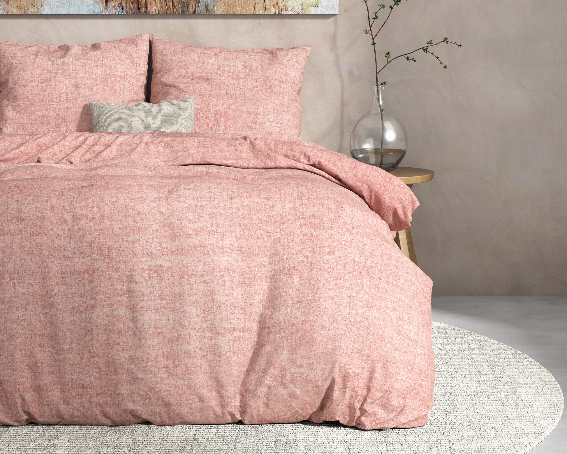 Dekbedovertrek Flanel Leo Roze 