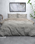 Dekbedovertrek Flanel Love and Relax Taupe