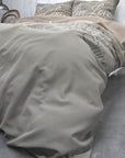 Dekbedovertrek Flanel Love and Relax Taupe