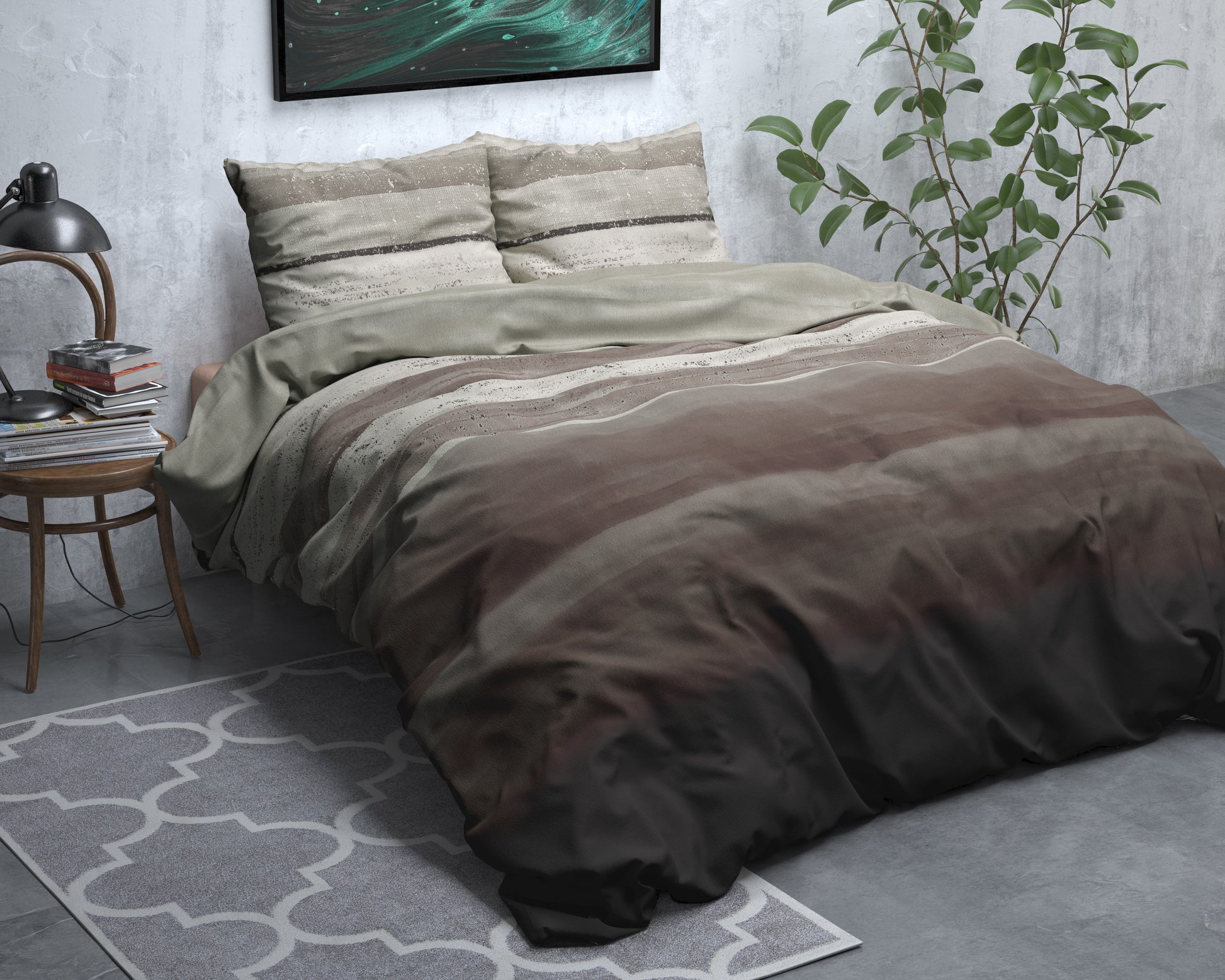 Dekbedovertrek Flanel Marcus Taupe 