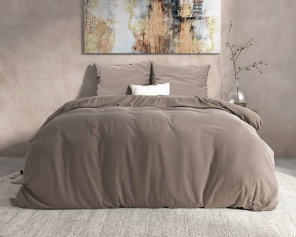 Dekbedovertrek Flanel Mendez -Taupe 