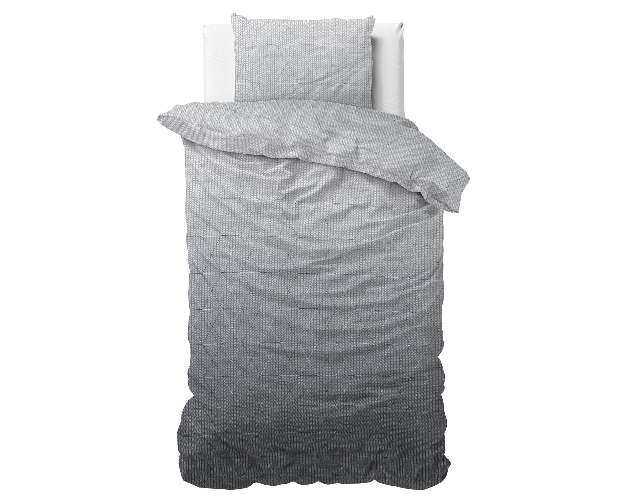 Dekbedovertrek Flanel Quinn - Antraciet 