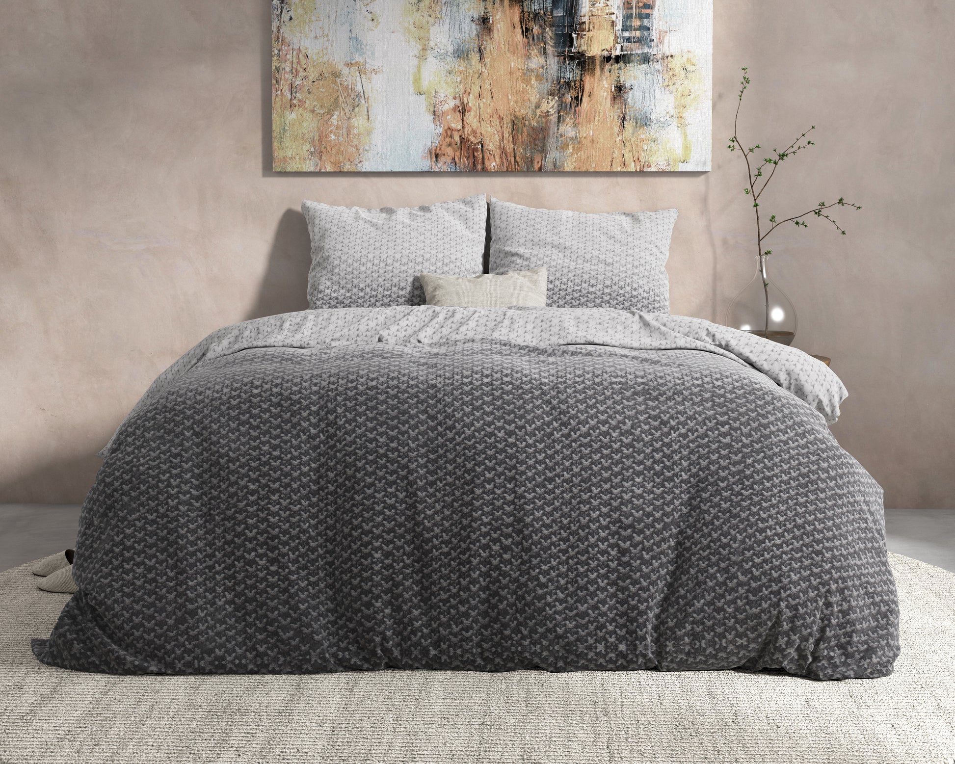 Dekbedovertrek Flanel Tamar - Grey 