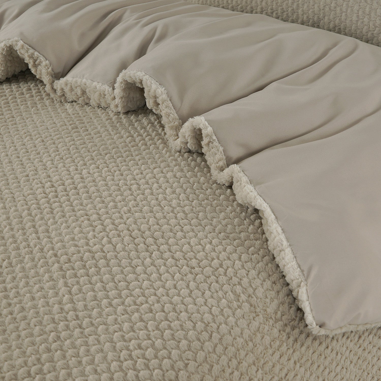 Dekbedovertrek Fur Teddy Taupe 