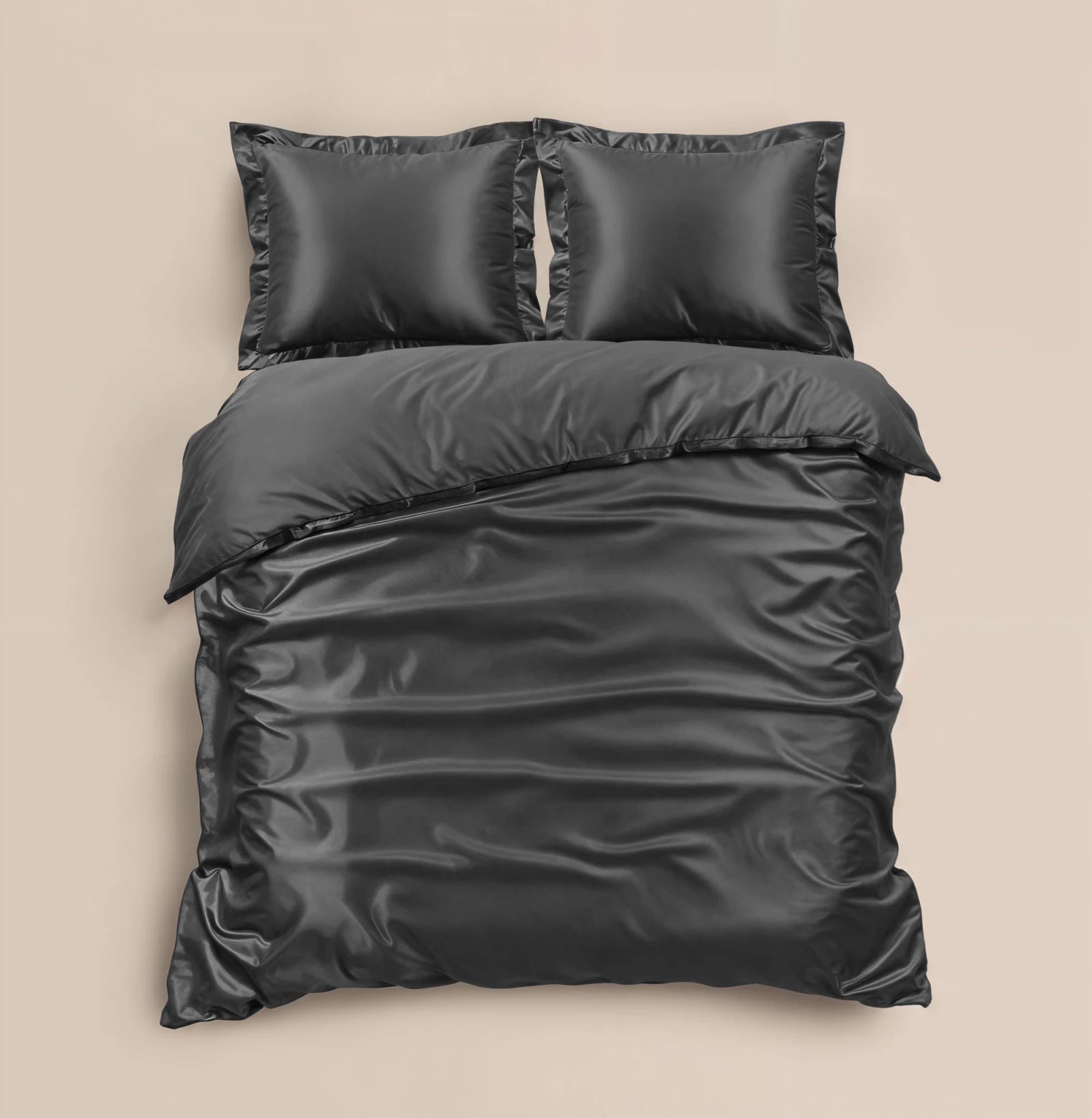 Dekbedovertrek Glossy satijn Anthracite