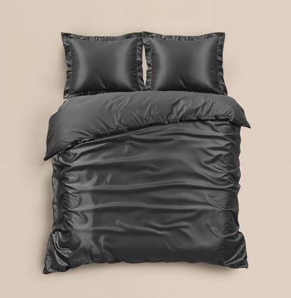 Dekbedovertrek Glossy satijn Anthracite
