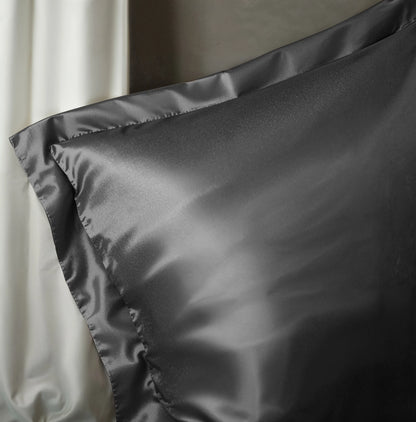 Dekbedovertrek Glossy satijn Anthracite