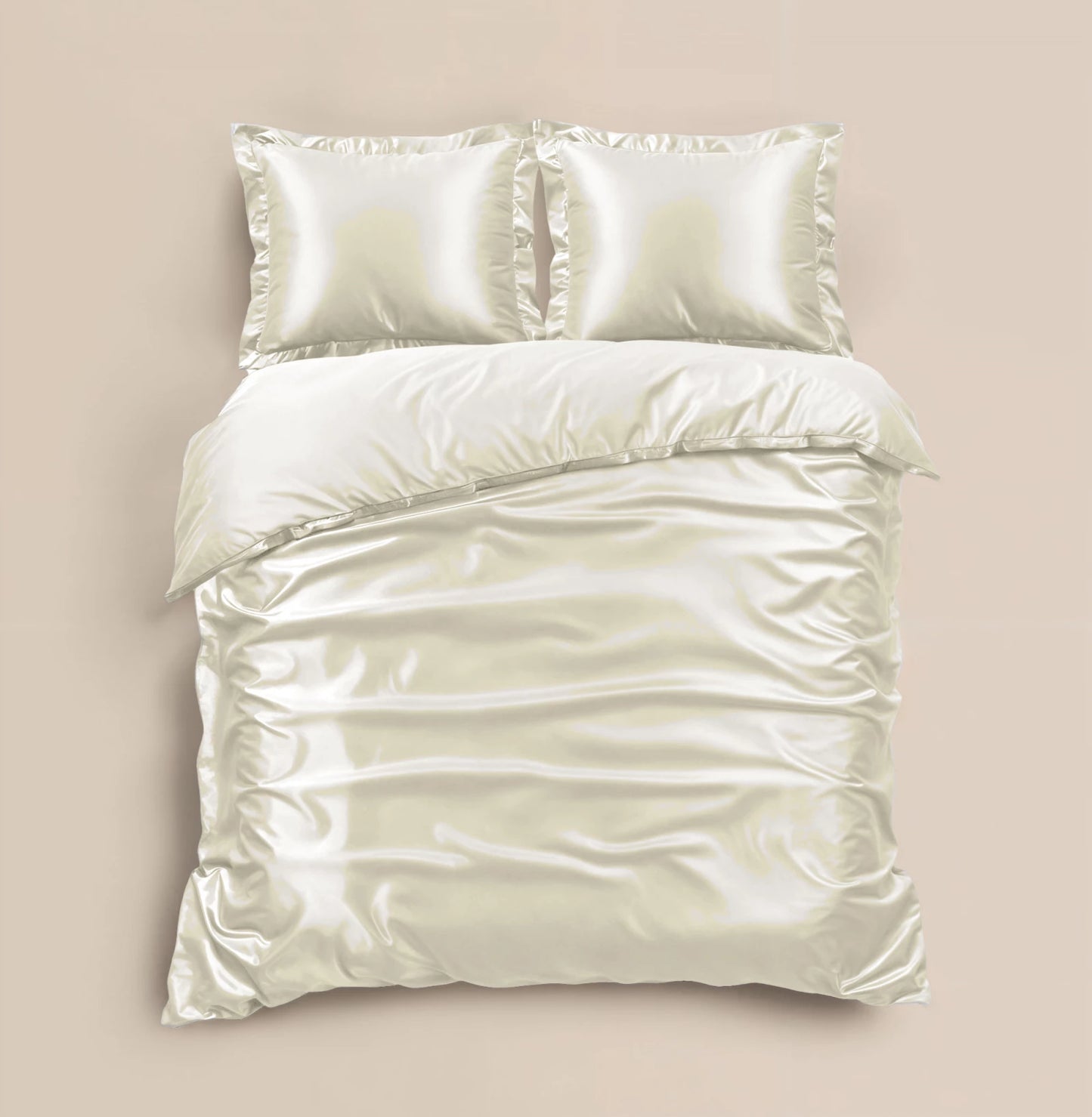 Dekbedovertrek Glossy satijn creme 