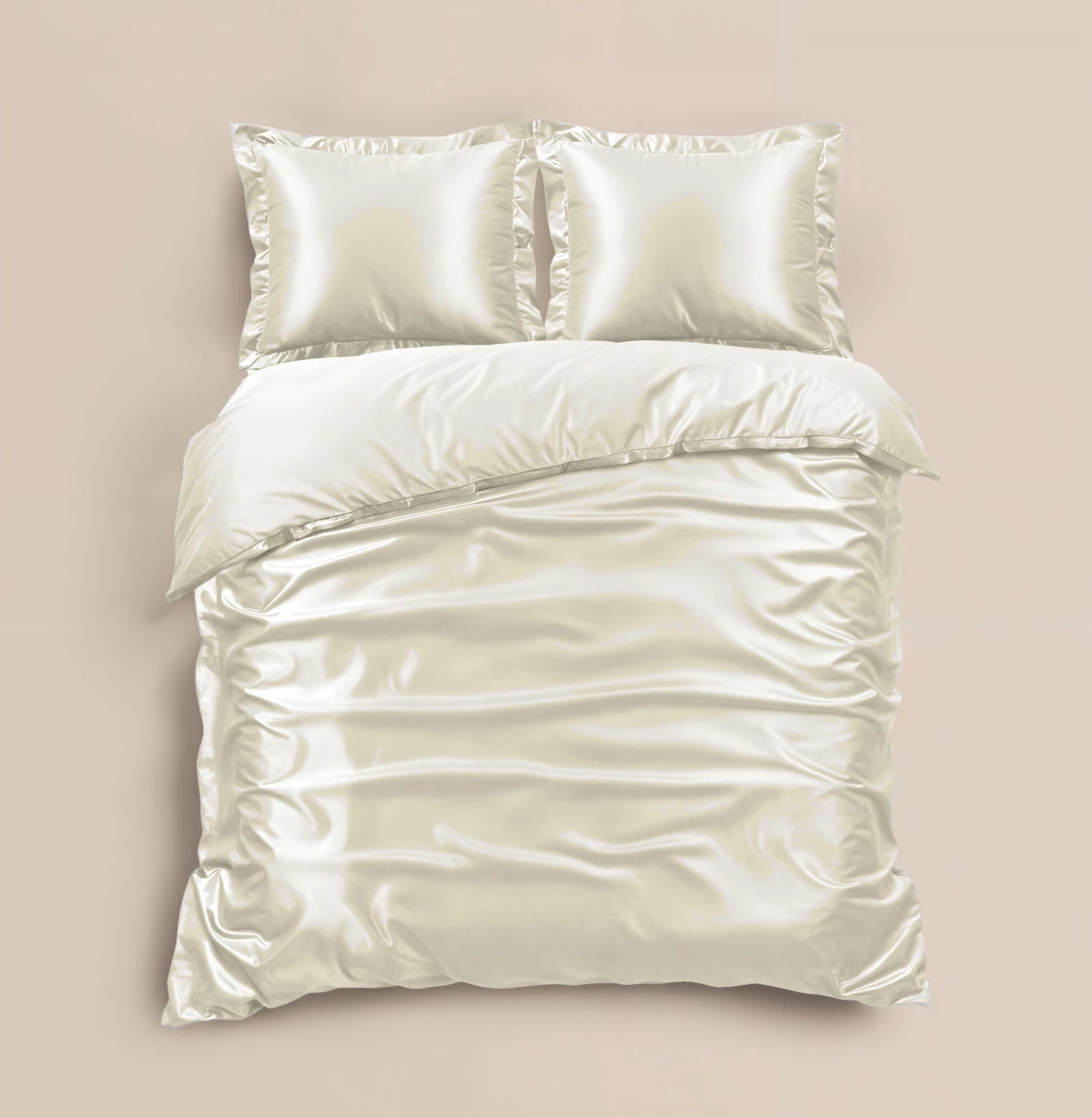 Dekbedovertrek Glossy satijn creme 