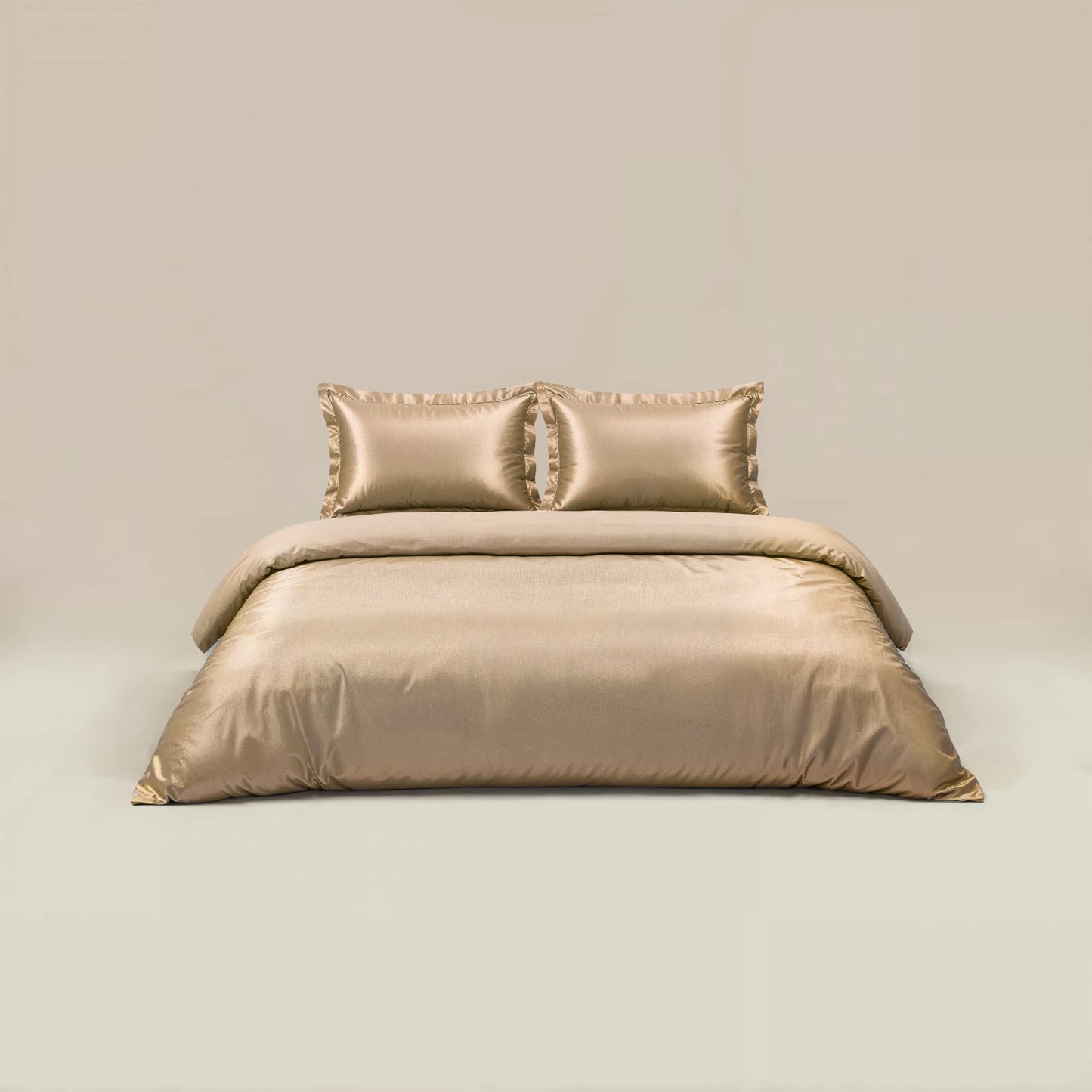 Dekbedovertrek Glossy satijn taupe 