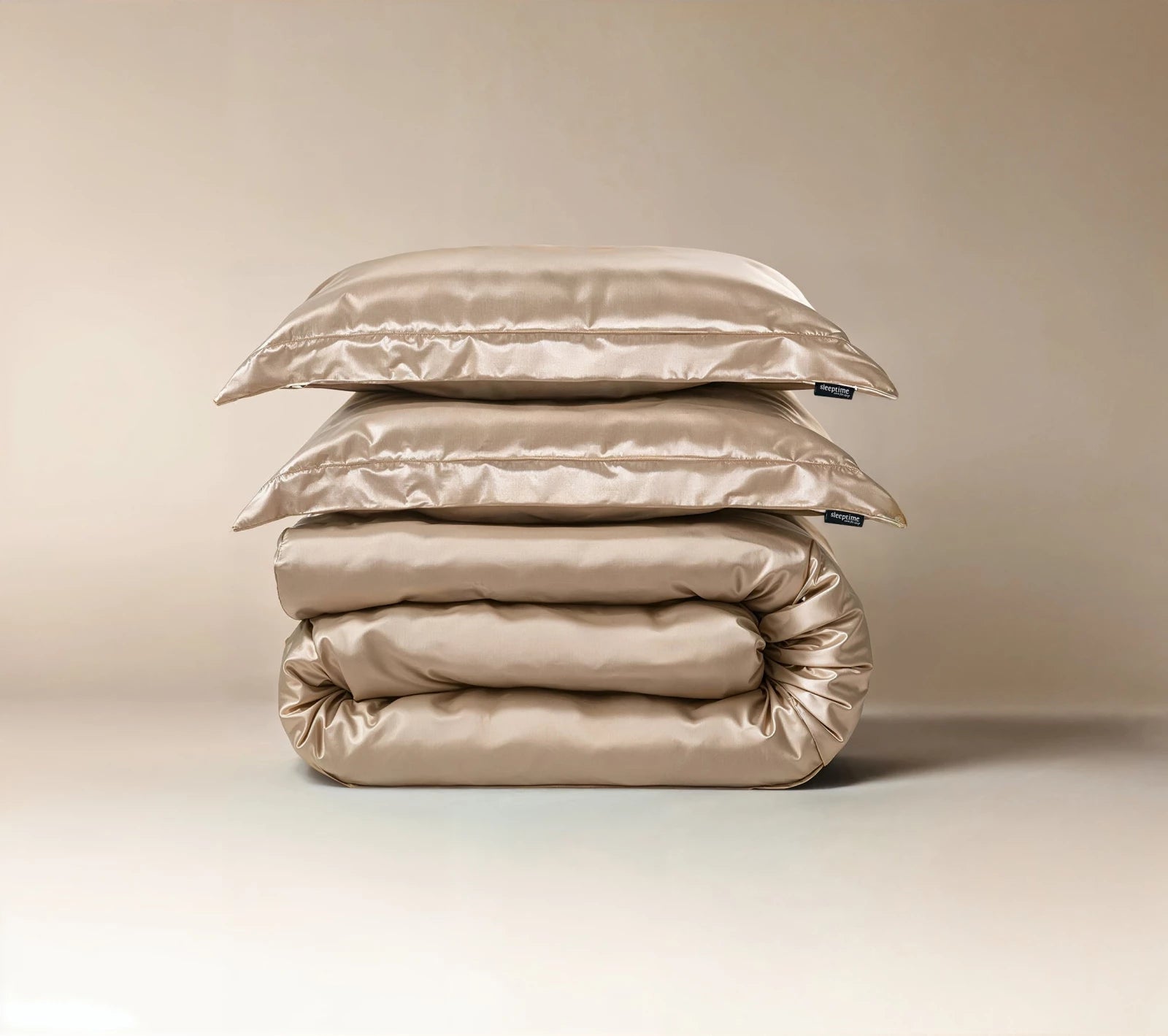 Dekbedovertrek Glossy satijn taupe 
