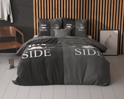 Dekbedovertrek His and Her side 3 Zwart 