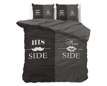 Dekbedovertrek His and Her side 3 Zwart 