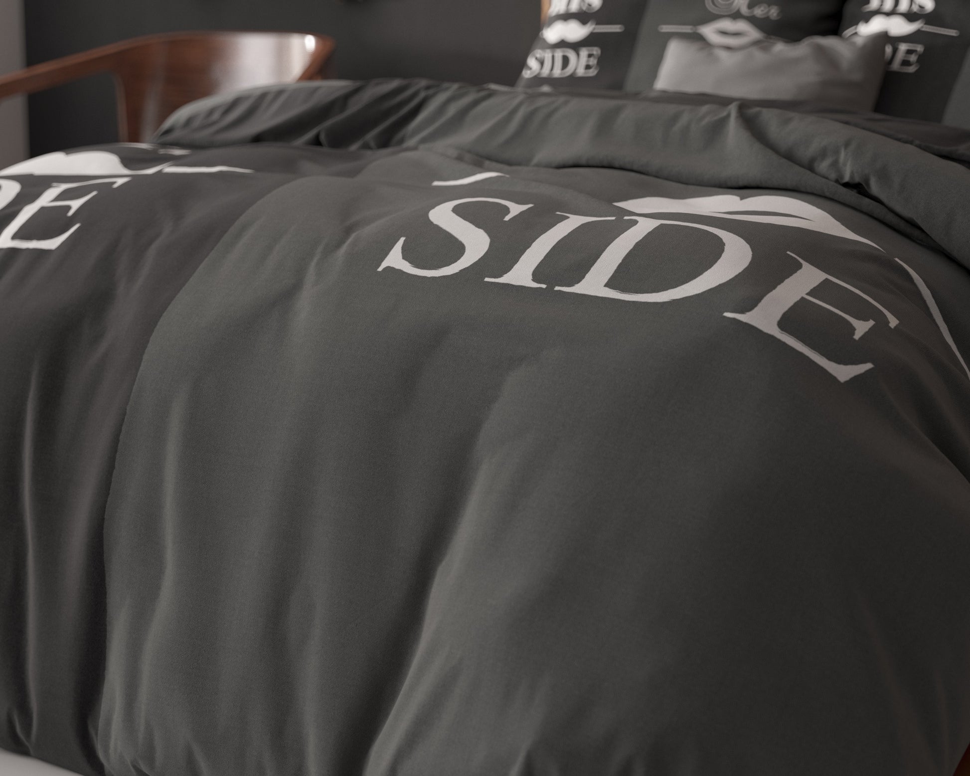 Dekbedovertrek His and Her side 3 Zwart 