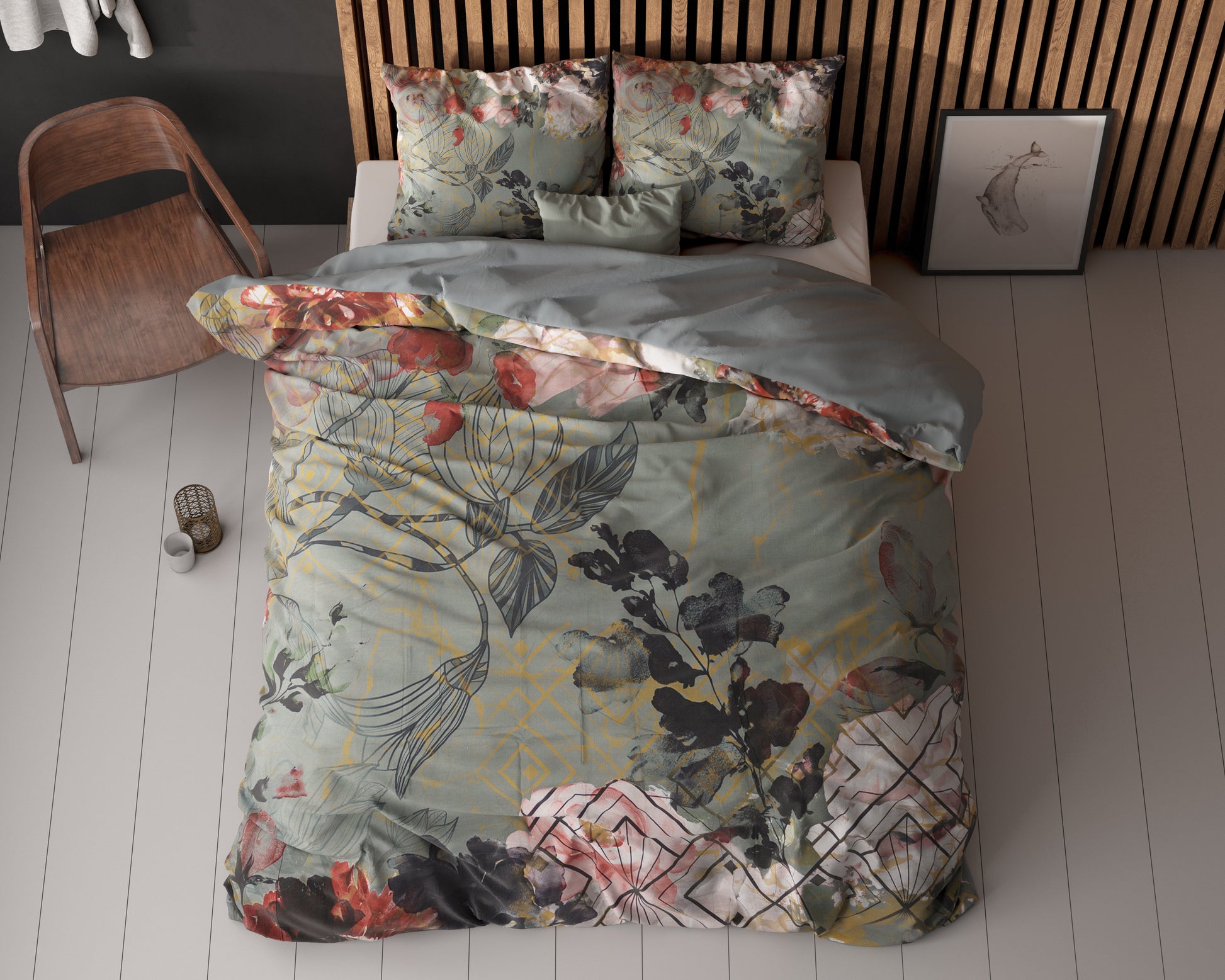 Dekbedovertrek Marble Art Deco Groen 