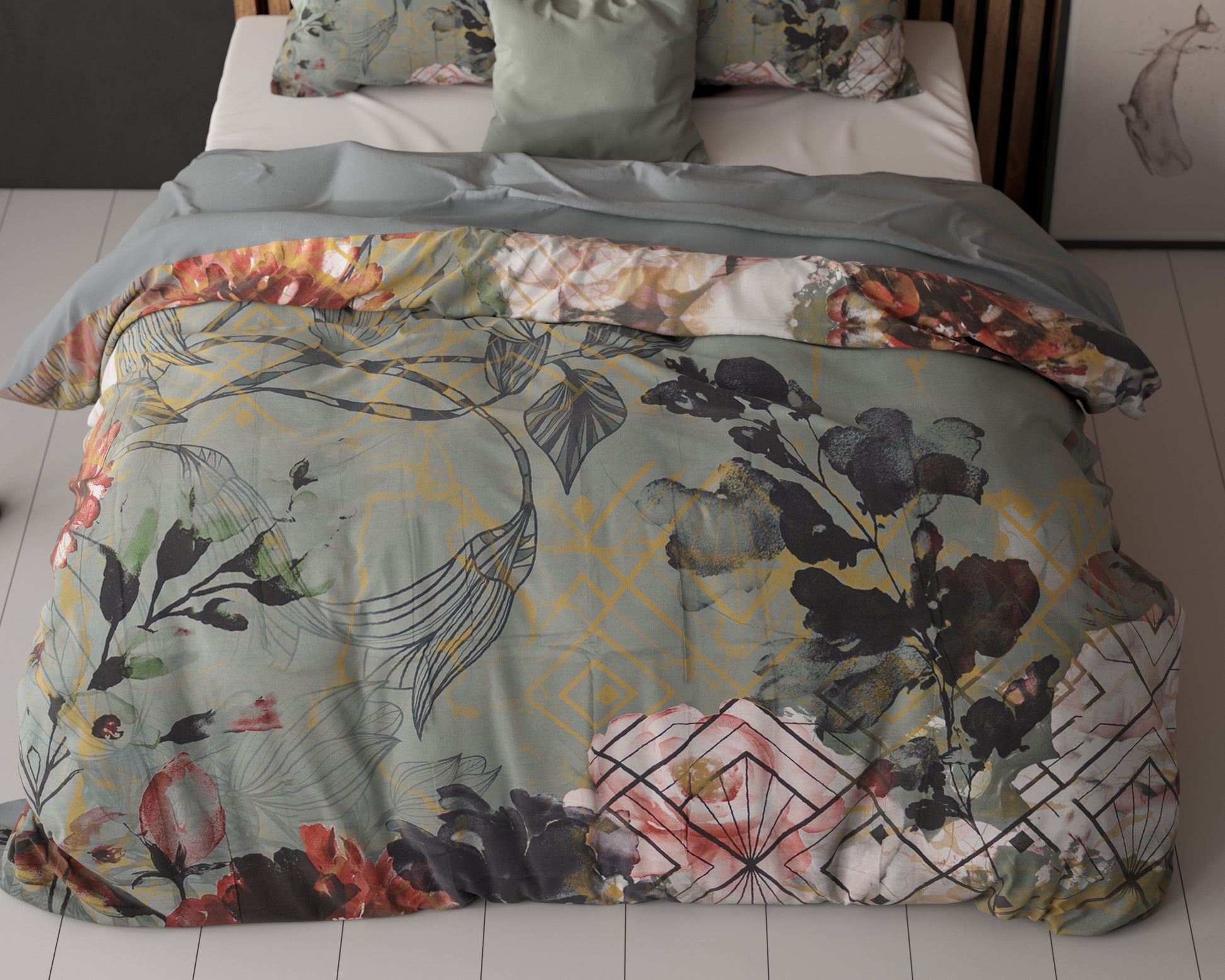 Dekbedovertrek Marble Art Deco Groen 