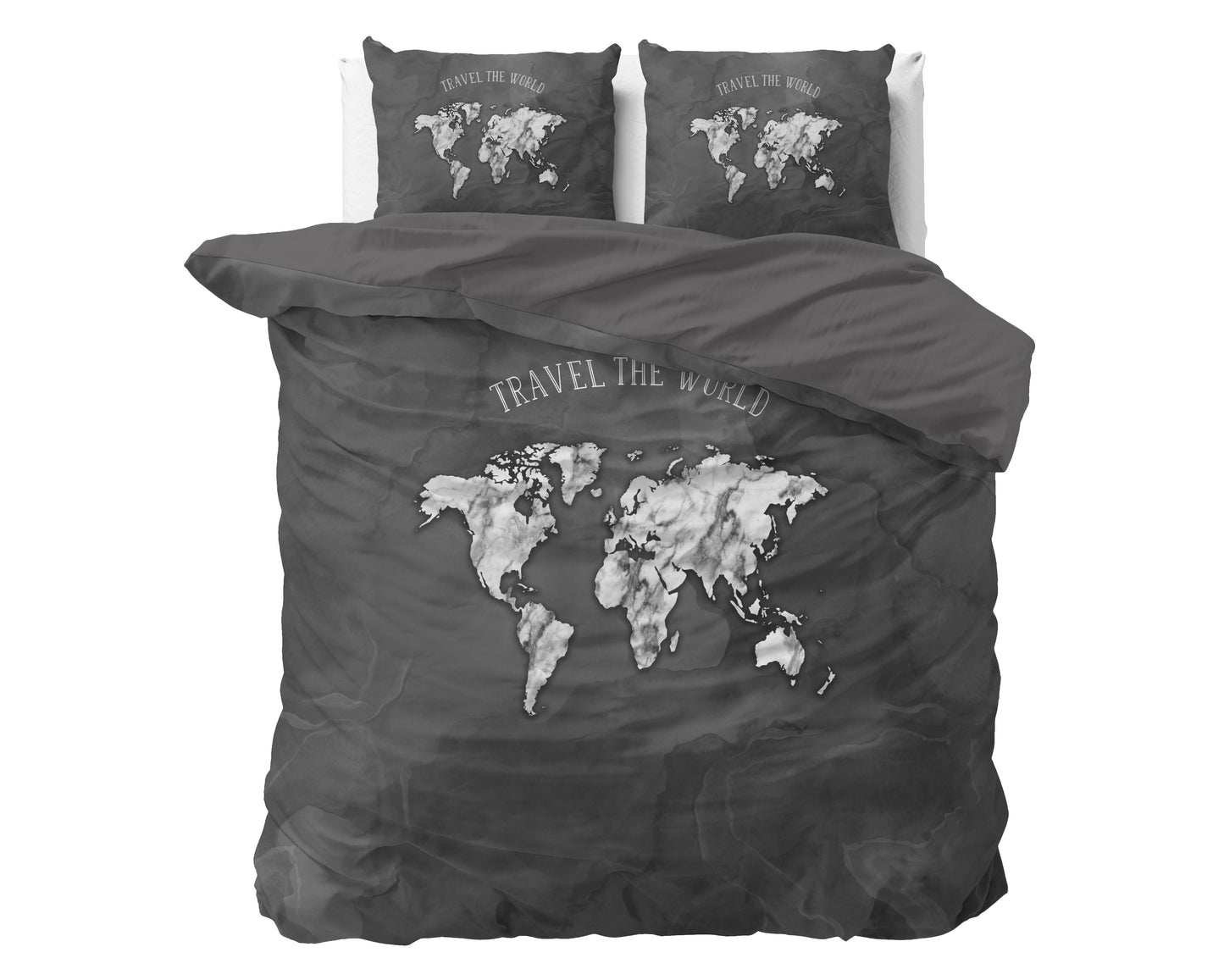 Dekbedovertrek Marble World Antraciet 