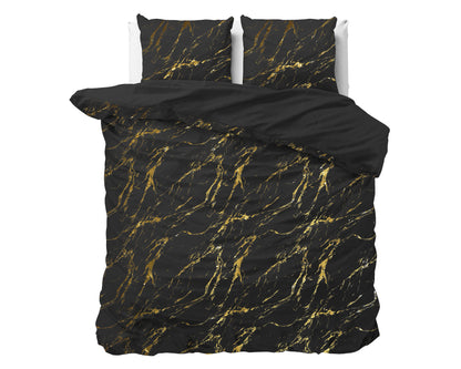 Dekbedovertrek Marble Zwart 