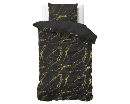Dekbedovertrek Marble Zwart 