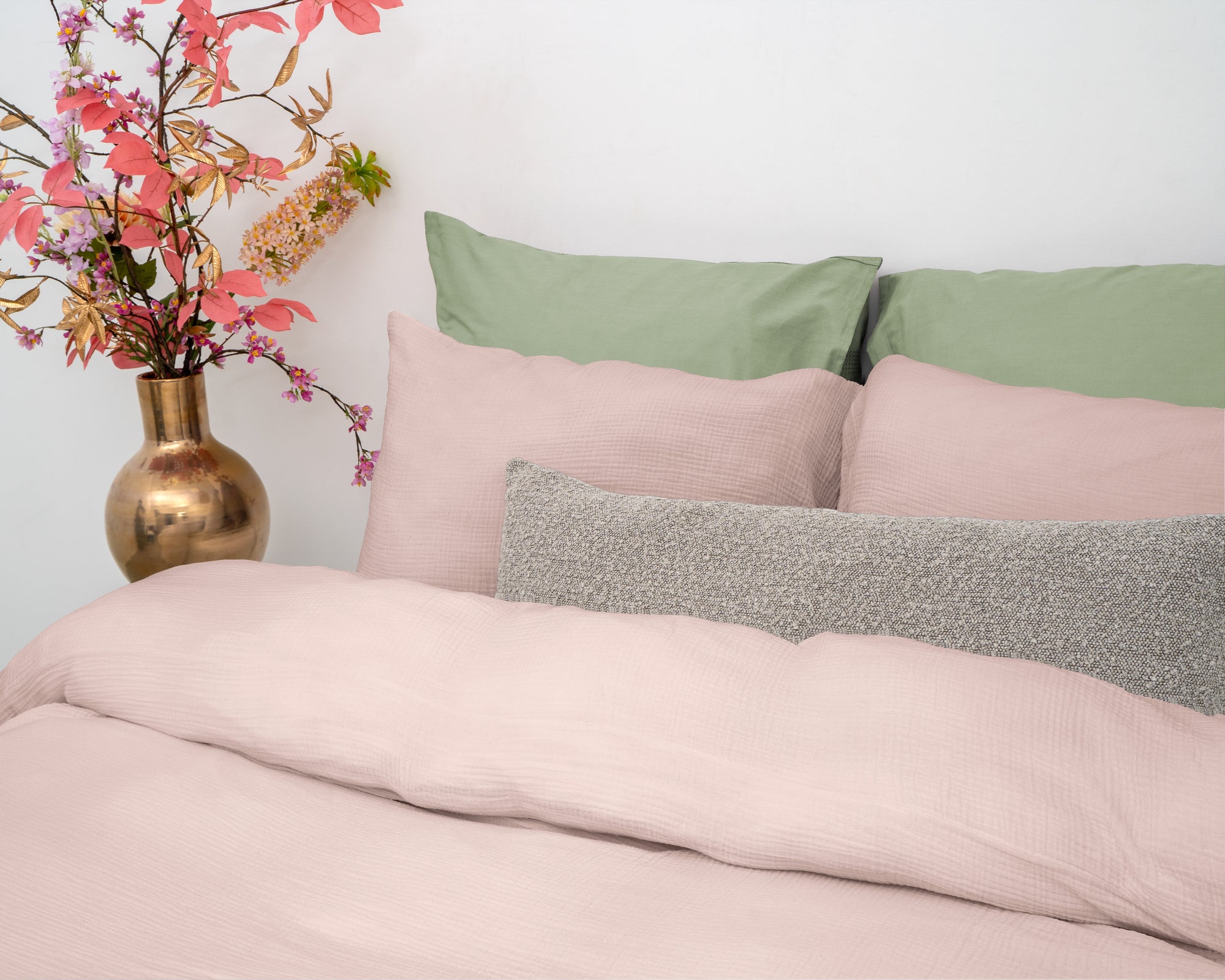 Dekbedovertrek Mousseline Roze 