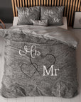 Dekbedovertrek Mr and Mrs 3 anthracite 